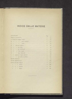 Indice delle materie