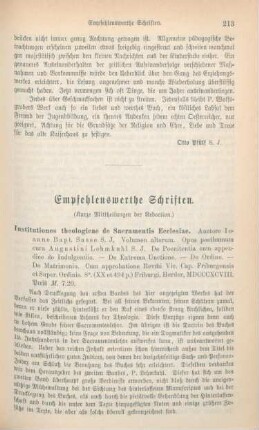 213-221 Empfehlenswerthe Schriften