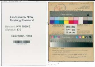 Entnazifizierung Hans Eikermann , geb. 02.07.1901 (Betriebswart)