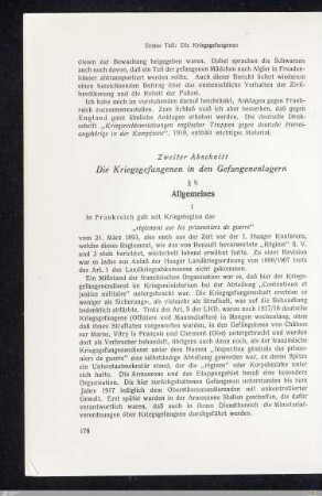 Zweiter Abschnitt - Die Kriegsgefangenen in den Gefangenenlagern