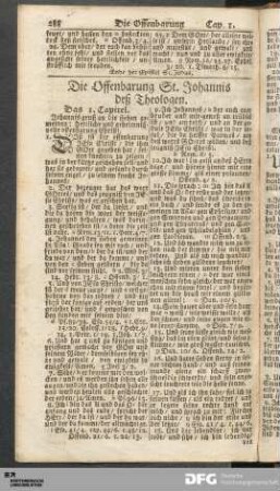 Die Offenbarung St. Johannis deß Theologen.