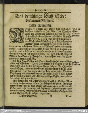 Das demüthige Buß-Gebet des armen Sünders