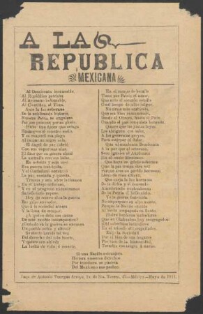 A la República Mexicana