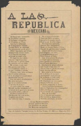 A la República Mexicana