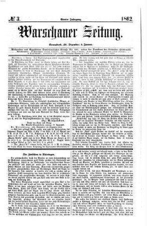 Warschauer Zeitung. 1862, Nr. 1 - 73 = Jg. 4