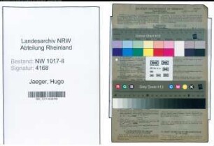 Entnazifizierung Hugo Jaeger , geb. 19.10.1906 (Postfacharbeiter)