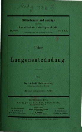 Ärztliches Intelligenzblatt. Mittheilungen und Auszüge. 4, 4. 1876