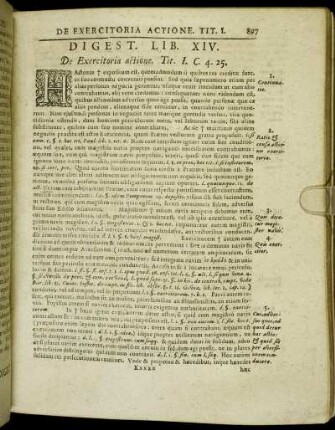 Digest. Lib. XIV. De Exercitoria actione.