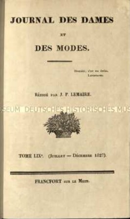 Modezeitschrift. 59. Jahrgang 1827