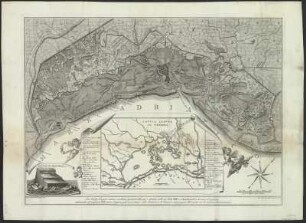 Karte der Lagune von Venedig, 1:120000, Kupferstich, 1820