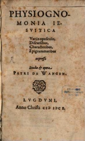 Physiognomonia Jesuitica