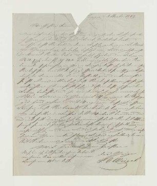 Brief von Theodor O. Weigel an Joseph Heller