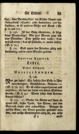 Zweites Kapitel. Lehre
