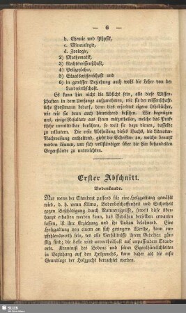 Erster Abschnitt. Bodenkunde