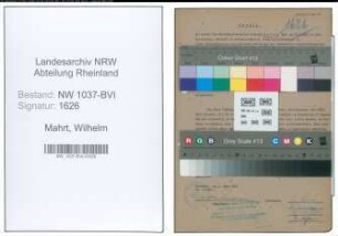 Entnazifizierung Wilhelm Mahrt , geb. 29.05.1891 (Stadtinspektor)