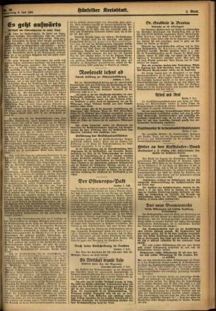 Zweite Ausgabe vom Donnerstag, den 06. Juli 1933.