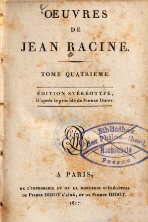 Oeuvres de Racine, 4