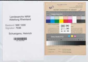 Entnazifizierung Heinrich Schuergens, geb. 27.09.1901 (Referent)