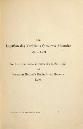 Nuntiaturberichte aus Deutschland : nebst ergänzenden Aktenstücken, 1. Abteilung. 1533-1559