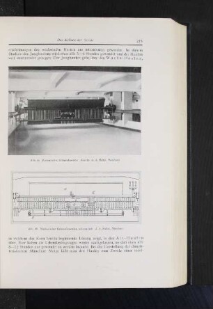 Abb. 4a Mechansicher Grünmalzwender, Ansicht (J. A. Maffei, München) Abb. 4b Mechanischer grünmalzwender, schematisch (J. A. Maffei, München)