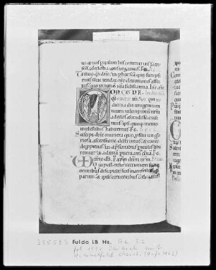 Graduale, Sakramentar und Sequentiar — Initiale C (oncede), darin die Himmelfahrt Christi, Folio 111verso