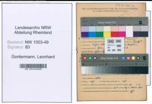 Entnazifizierung Leonhard Gontermann , geb. 16.06.1896 (Kaufm.Angestellter)