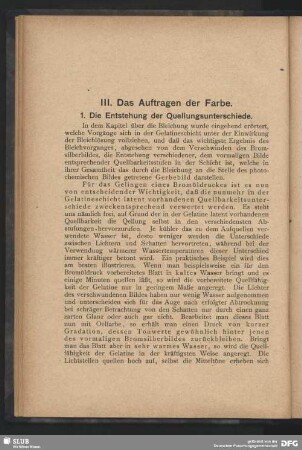 III. Das Auftragen des Farbe