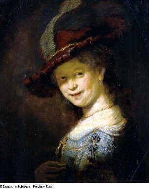 Saskia van Uylenburgh als Mädchen : Saskia van Uylenburgh als Mädchen. Eichenholz; 52,5 x 44 cm. 1633