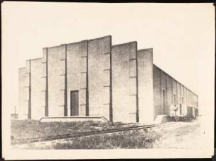 Firma Gebr. Mayer, Hannover-Vinnhorst Lagerschuppen: Ansicht der Giebelseite - entspricht der Inv.Nr. 3004