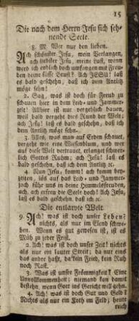 Die nach dem Herrn Jesu sich sehnende Seele