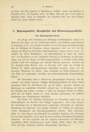 6. Nahrungsmittel, Genußmittel und Gebrauchsgegenstände