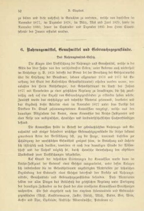 6. Nahrungsmittel, Genußmittel und Gebrauchsgegenstände