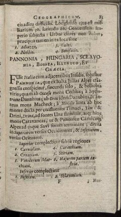 Pannonia, Hungaria, Sclavonia, bosnia, Illyrico, Et Graecia
