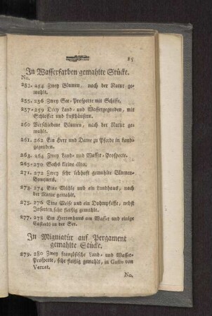 In Wasserfarben gemahlte Stücke