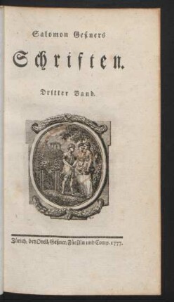 Bd. 3: Salomon Geßners Schriften