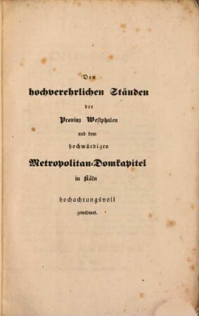 Beleuchtung der Schrift: die kölnische Kirche im Mai 1841