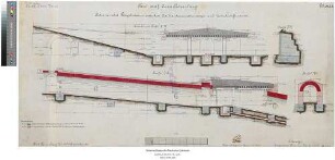 Fort Petersberg [der Festung Mainz]: Poterne nebst Flügelmauer zwischen Saillant-Kasemattenkorps und Unterkunftsraum