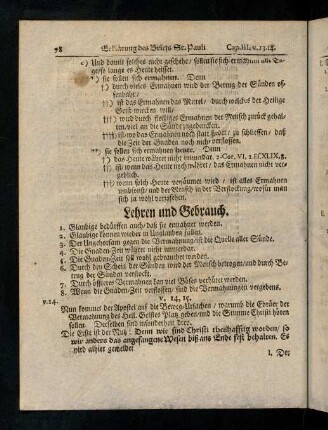 98-104, V. 14 - 15; Lehren und Gebrauch; V. 16 - 17; ...