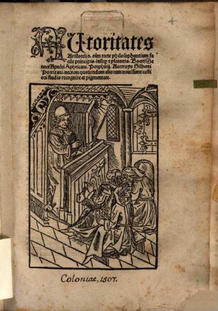 Auctoritates Aristotelis, in super et Platonis, Boetii, Senecae, Apulei Aphricani