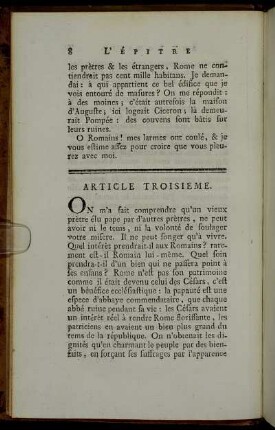 Article Troisieme.