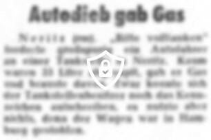 Autodieb gab Gas