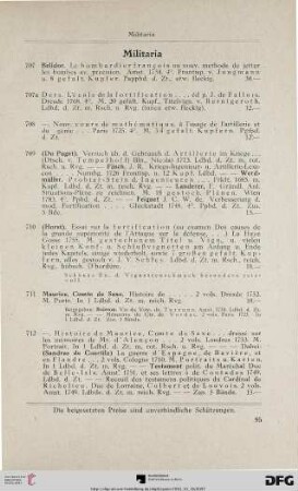 Militaria (Nr. 707-724)