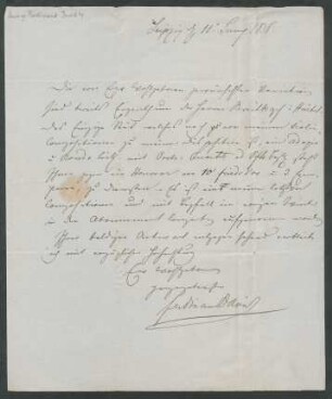 Brief an Musikverlag Ed. Bote und G. Bock : 11.06.1838