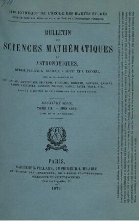 Tome III. Juin1879.