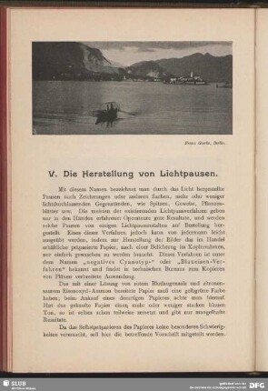 V. Die Herstellung von Lichtpausen