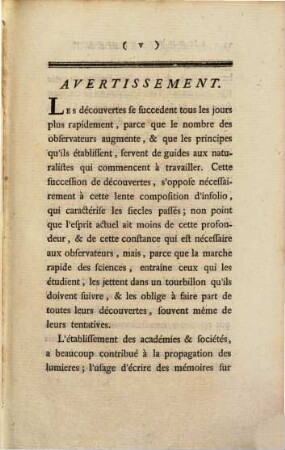 Mémoires pour servir à l'histoire physique et naturelle de la Suisse, T. 1