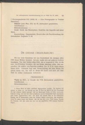 De ordine creaturarum