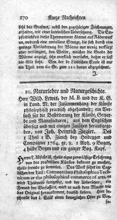 10. Naturlehre und Naturgeschichte.