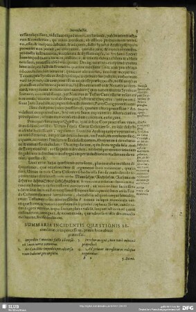 Summaria Incidentis Quaestionis Secundariae circa processum, primo loco obiter praemisae
