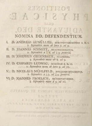 Nomina DD. defendentium.